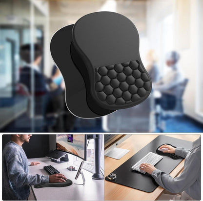 Ergonomisches Mauspad mit Handauflage und Memory-Schaum Schwarz
