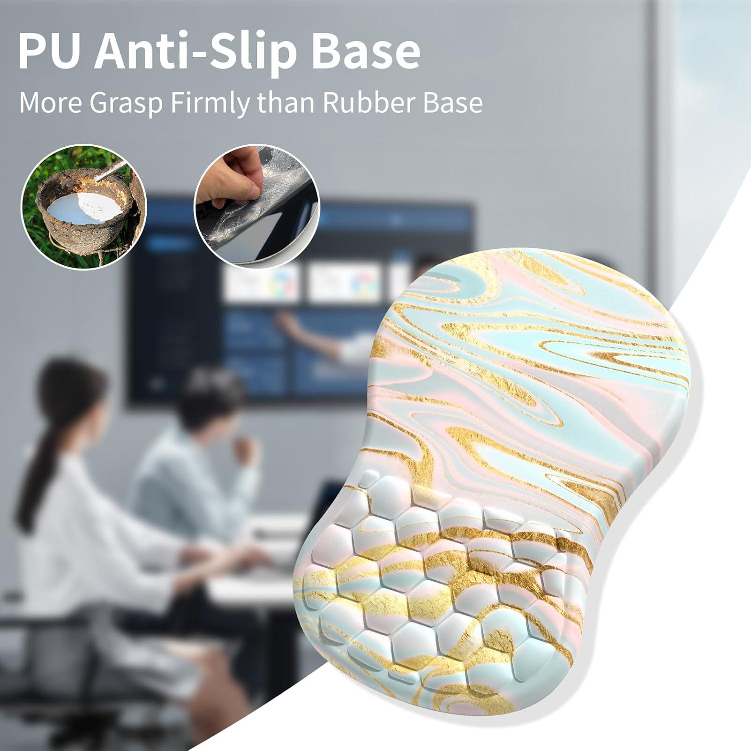 Ergonomisches Mousepad mit Handauflage aus Memory-Schaum, für Büro und