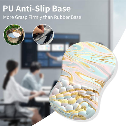 Ergonomisches Mousepad mit Handauflage aus Memory-Schaum, für Büro und