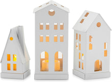 Romadedi Metall Teelichthaus LED Kerzenhalter Weihnachtsdeko 3er Set