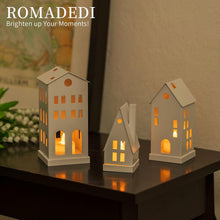 Romadedi Metall Kerzenhalter LED Teelicht Weiß 3er Set