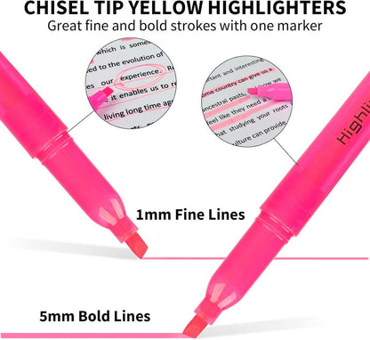 Textmarker 30er Set Pastell Highlighter Keilspitze 6 Farben