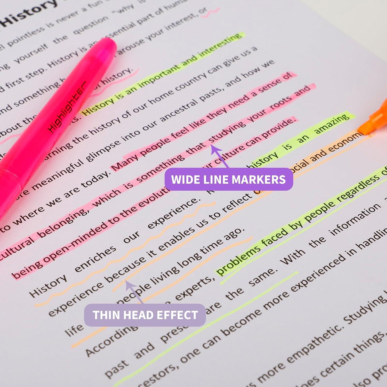 30PCS Pastell Highlighters Chisel Tip Set - Assorted Colors