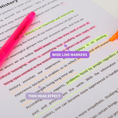 30PCS Pastell Highlighters Chisel Tip Set - Assorted Colors