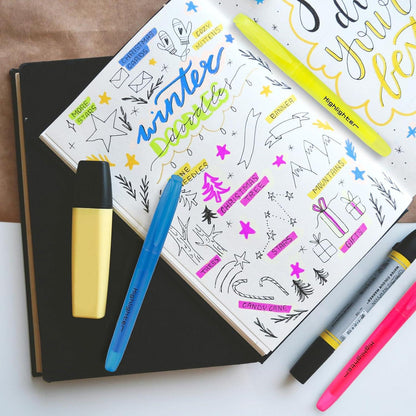 Textmarker Set Pastell 30 Stück Keilspitze Highlighter Pens - Schnell trocknend, ohne Ausbluten, für Büro, Schule, Journal