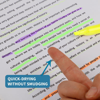 30PCS Pastel Highlighters Set Chisel Tip Assorted Colors - No Bleed, Fast Dry