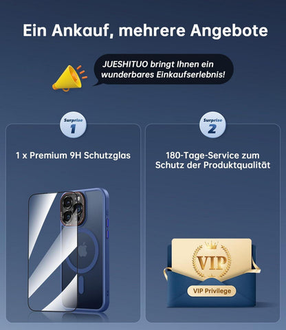 iPhone 15 Pro Max Hülle MagSafe Titan Blau Stoßfest