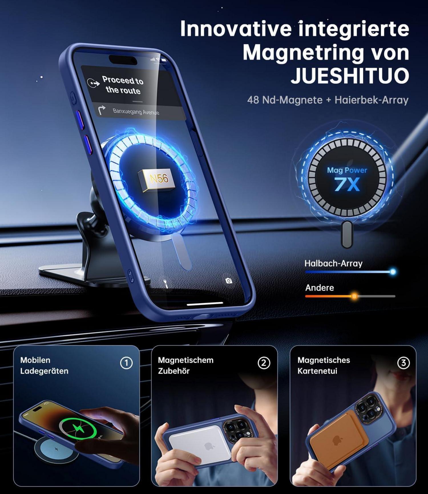 iPhone 15 Pro Max Hülle MagSafe Verteidiger Serie Titan Blau