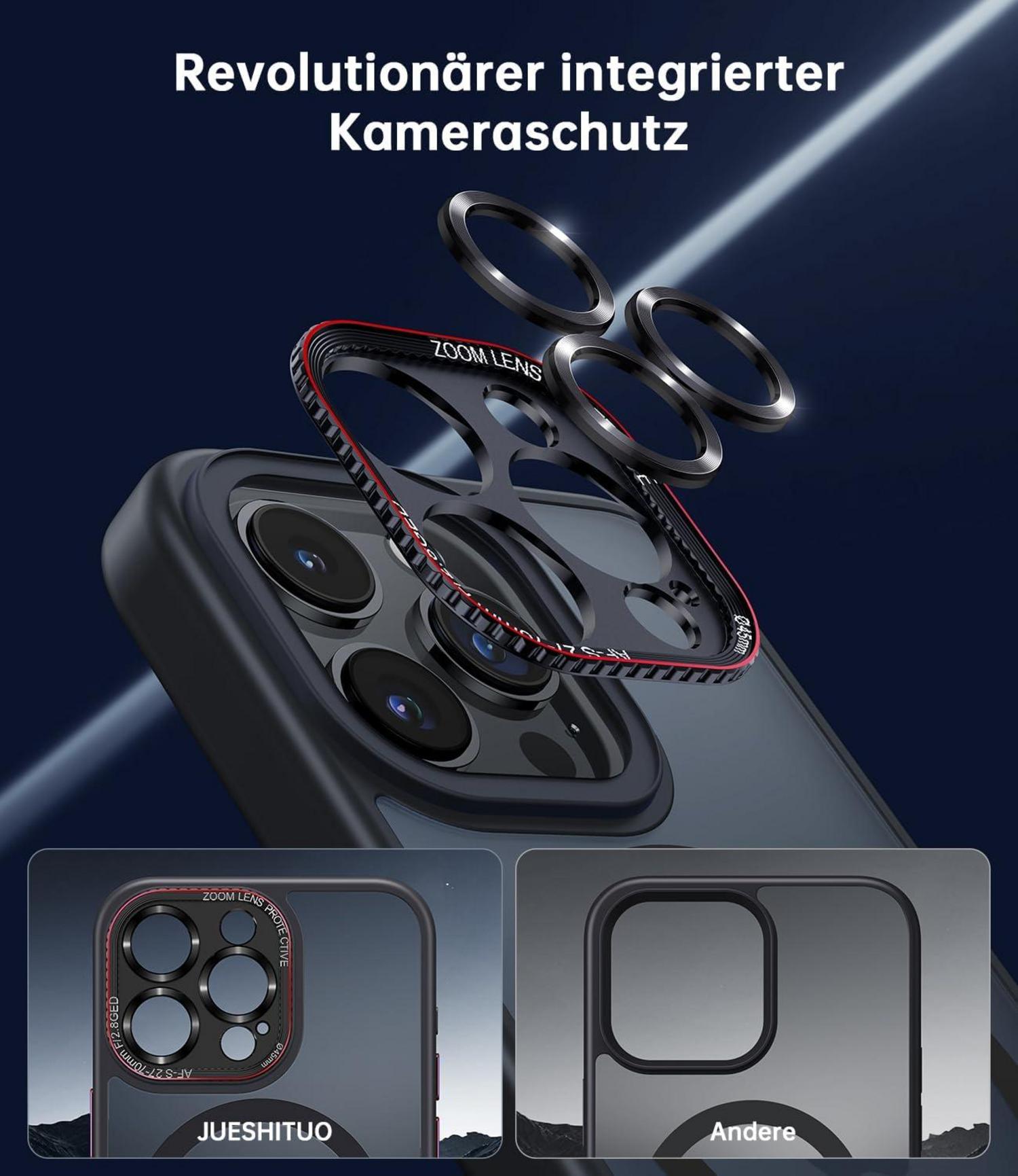 JUESHITUO iPhone 15 Pro Max Hülle MagSafe Kameraschutz N56 Magnet