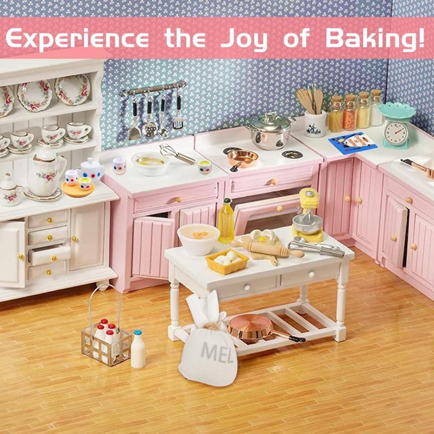 Miniatur Küche Puppenhaus Zubehör, Mini Möbel Deko Set Weihnachten