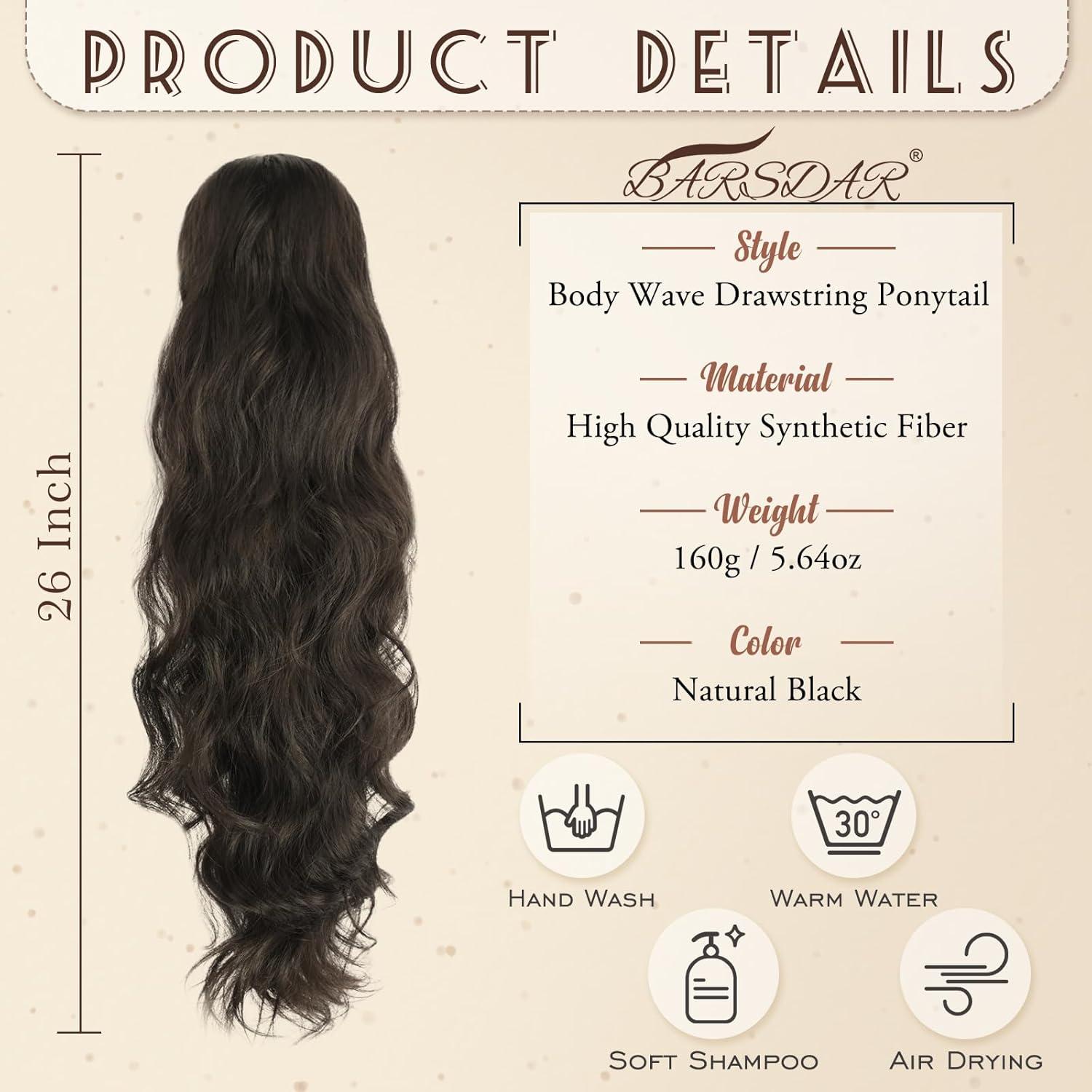 Locken Kordelzug Pferdeschwanz Haarteil