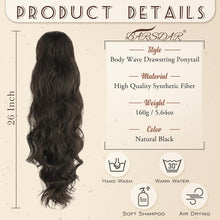 Locken Kordelzug Pferdeschwanz Haarteil