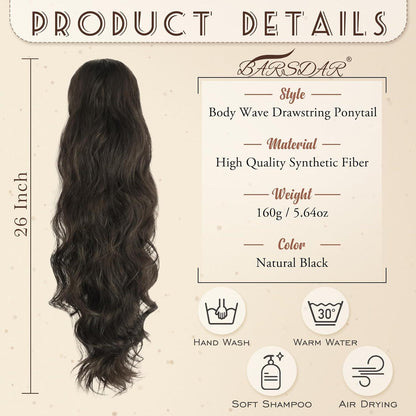 Locken Kordelzug Pferdeschwanz Haarteil