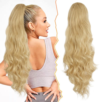 Locken Kordelzug Pferdeschwanz Haarteil 65 cm Frauen Wellige Lockige