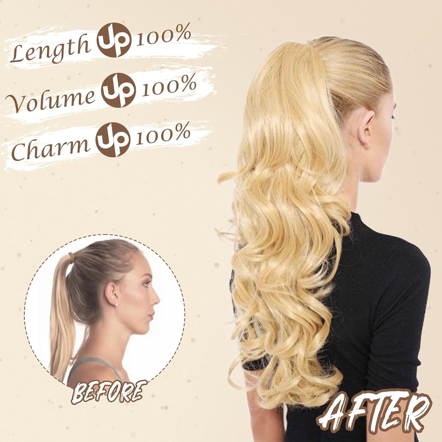 Locken Kordelzug Pferdeschwanz Haarteil 65 cm Frauen Wellige Lockige