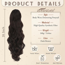 Locken Pferdeschwanz Haarteil 65 cm Synthetisch