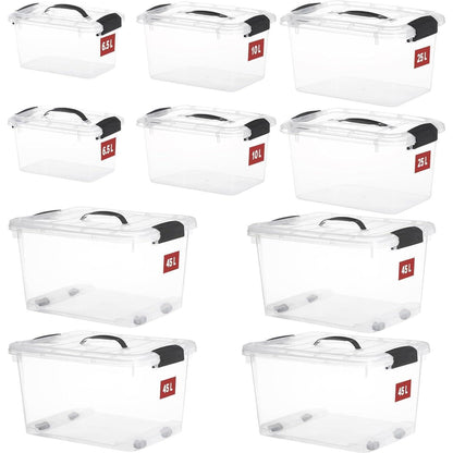 Greentainer 10er Aufbewahrungsbox-Set stapelbar & größer