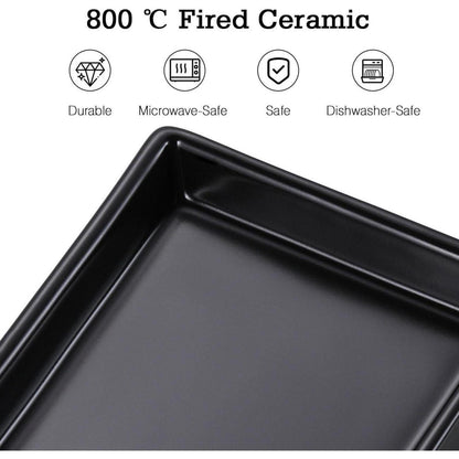 Keramik Deko Tablett Schwarz – Badezimmer & Küchen Organizer