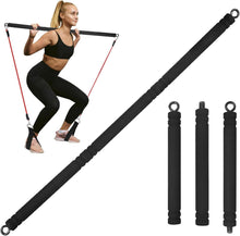 Topfinder Widerstandsbänder Stange Pilates Bar Fitnessgerät