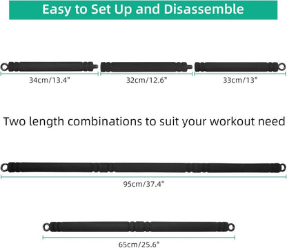 Topfinder Tragbare Pilates Bar Resistance Bands Stange