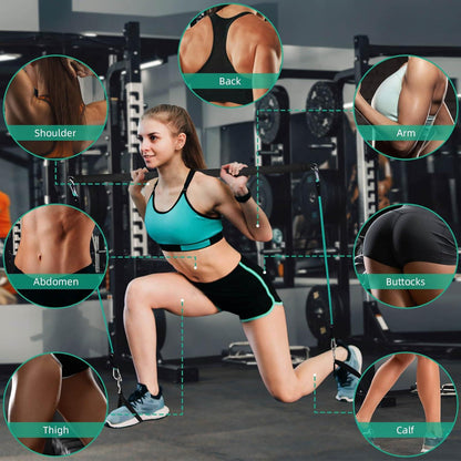 Tragbare Pilates Bar Resistance Bands Fitnessstange Zuhause