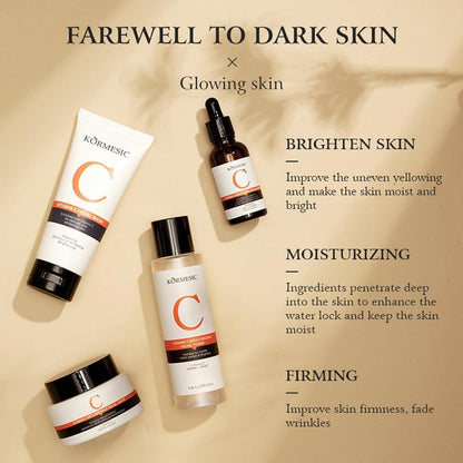 Vitamin C 6tlg Hautpflege Set Anti-Aging Aufhellung