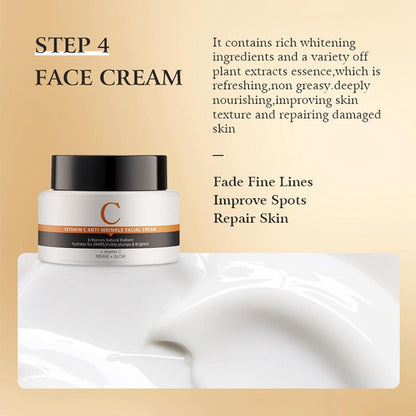 Vitamin C 6tlg Hautpflege Set Anti-Aging Aufhellung