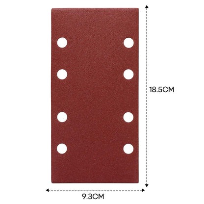 Schleifblätter 120er Körnung 93x185mm 8 Loch Klett-Schleifpapier