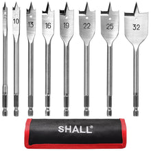 Spatenbohrer-Set Holz 8-teilig 1/4 Zoll Sechskantschaft Ø 6–32 mm mit