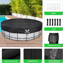 Poolabdeckung Rund 370cm 600D Oxford UV-Resistent