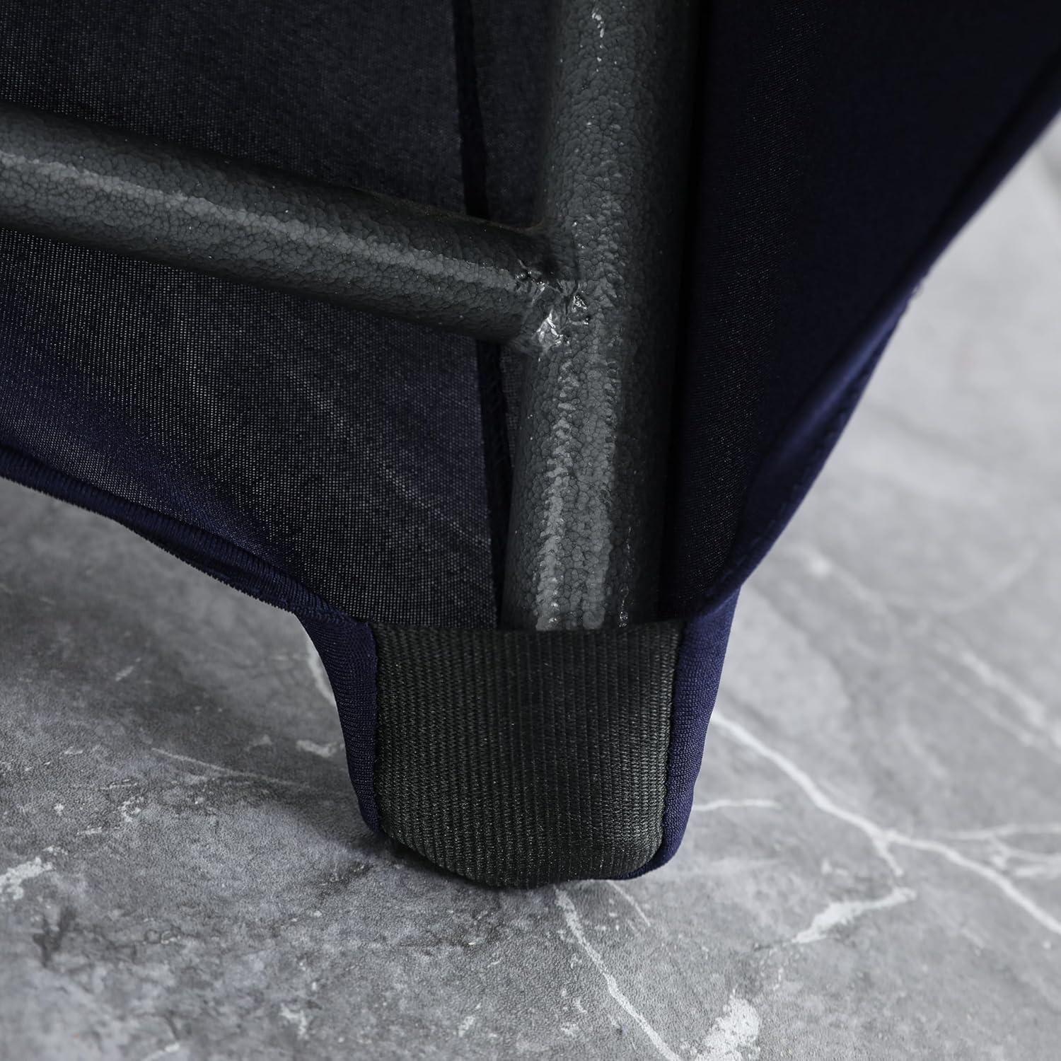 Stretch Stehtischhussen 2er Set Schwarz Ø80-85 x 110 cm - Bügelfrei & Maschinenwaschbar