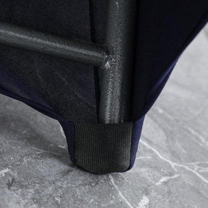 Stretch Stehtischhussen 2er Set Schwarz Ø80-85 x 110 cm - Bügelfrei & Maschinenwaschbar