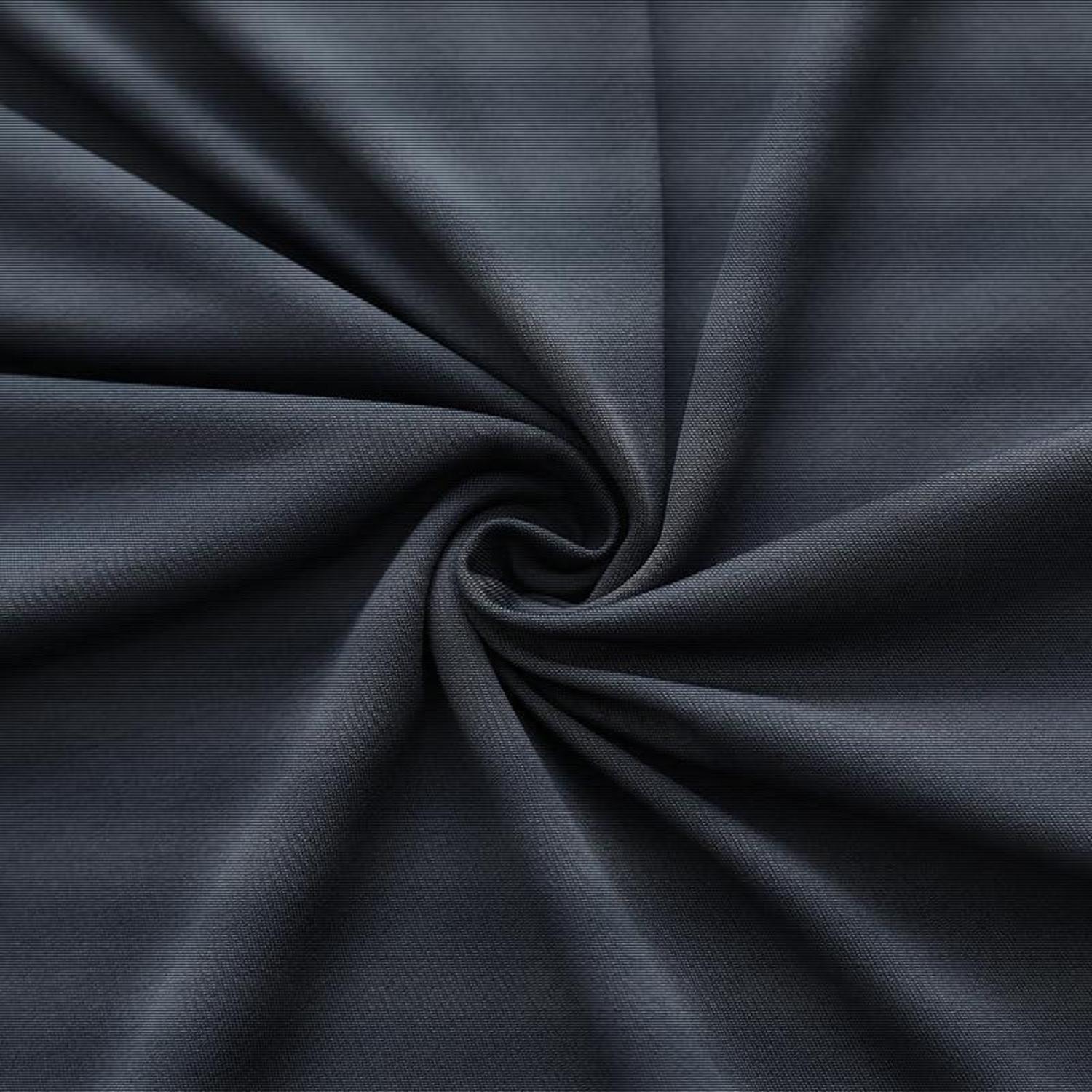 Stretch Stehtischhussen 2er Set Schwarz Ø70-75 x 110 cm