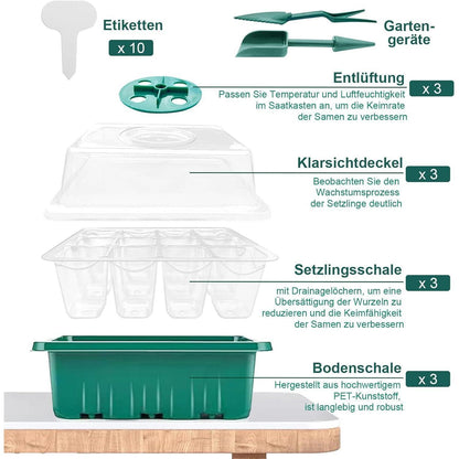 Anzuchtkasten Mini Gewächshaus 10 Stück Zimmergewächshaus