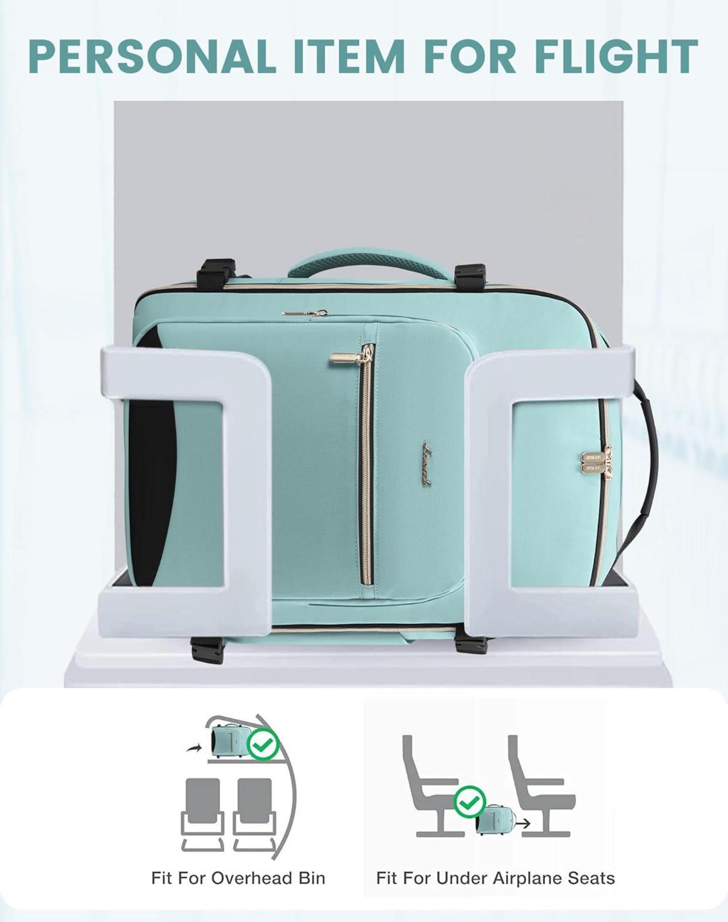 Handgepäck Rucksack Flugzeug 40L Groß Reiserucksack Damen wasserdicht