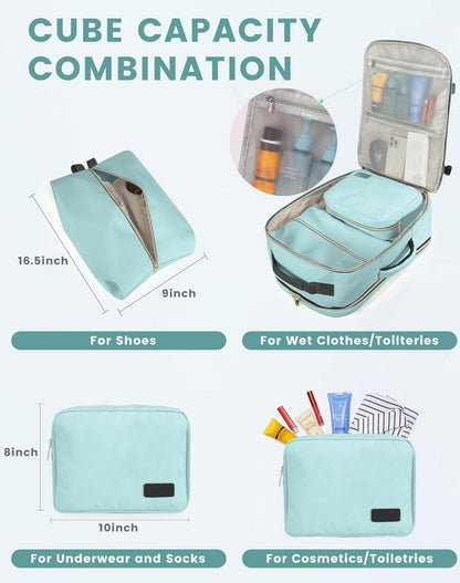 Handgepäck Rucksack 40L Damen Flugzeug Reiserucksack Laptop Business