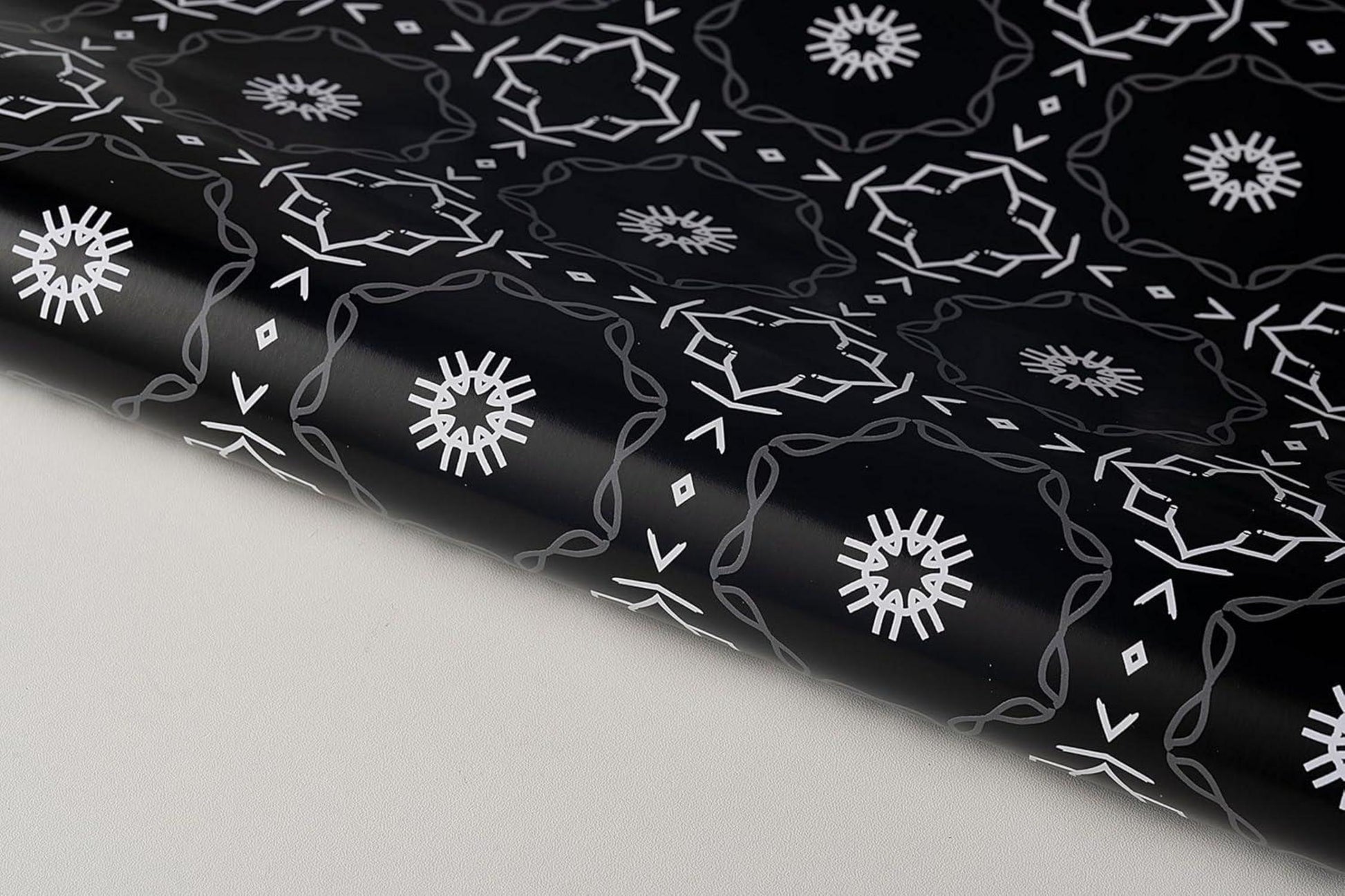 Geschenkpapier Schwarz Marmor Hochwertige Dekoration 3 Rollen 43x300cm