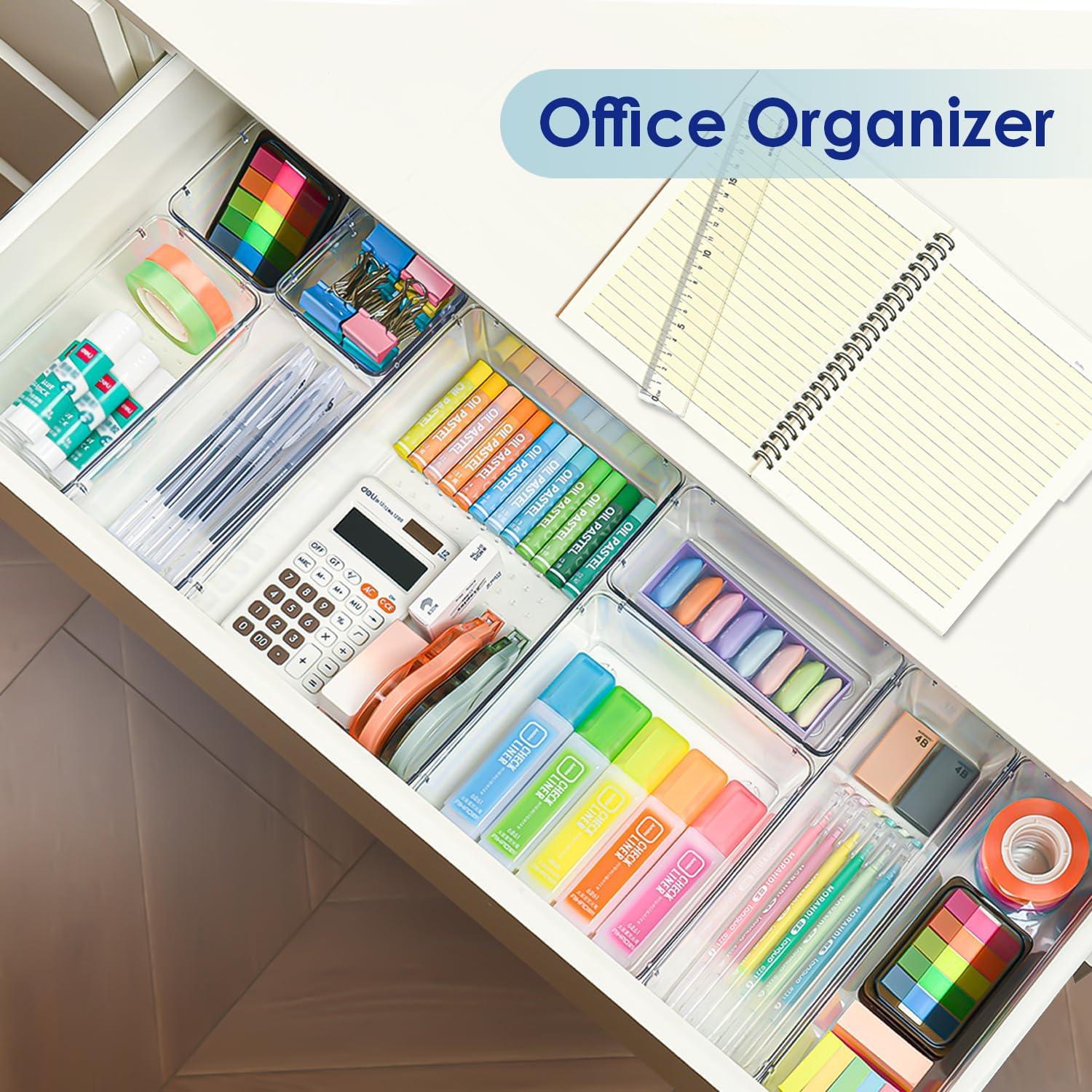 Schubladen Organizer 16 Stück Ordnungssystem Make Up Schminktisch Küche Bad Büro Transparent