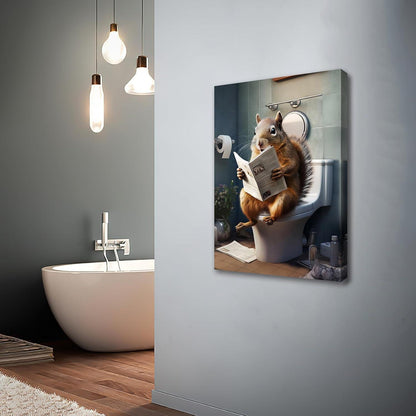 Eichhörnchen Wandbild Leinwandbild 40x60cm - Bauernhaus Deko