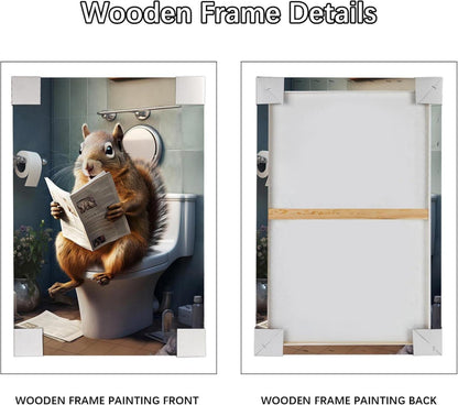 Gelb Braun Eichhörnchen Leinwand Malerei Poster 30x40cm Rahmen