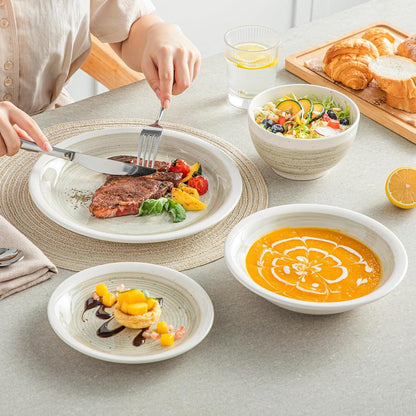 Vancasso Ori 16-teiliges Steinzeug Tafelservice beige