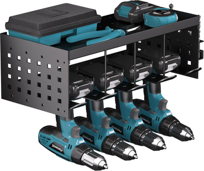 Werkzeugspeicher Aufbewahrung Wandhalterung Akku Bohrer Steckplätze