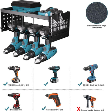 Werkzeugspeicher Wandhalterung Akku Bohrer Aufbewahrung