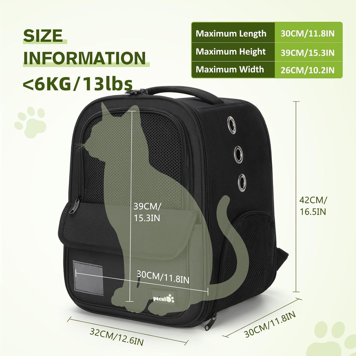 Pecute Haustier Rucksack 6kg, Tragbare