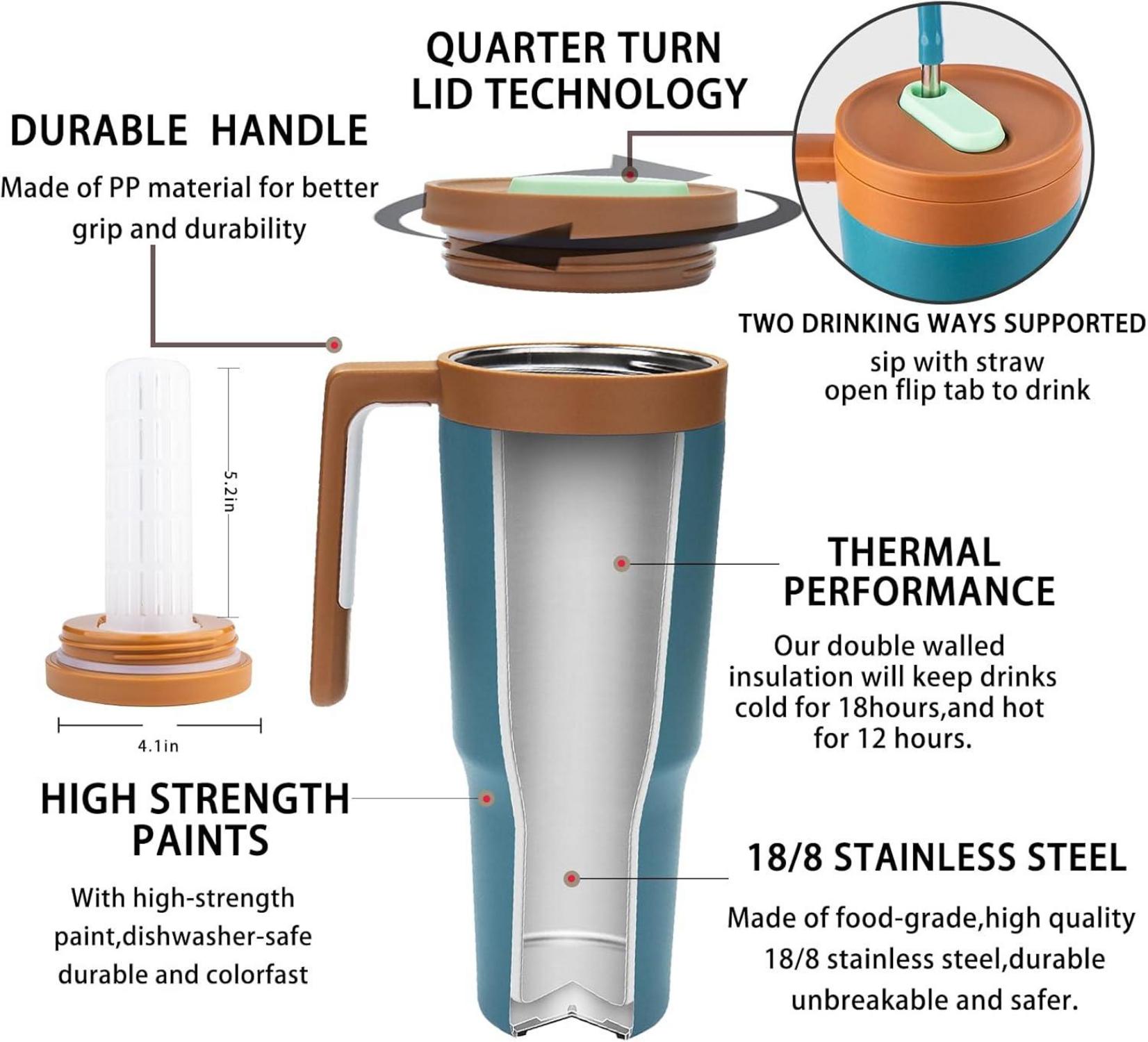 Thermobecher aus Edelstahl für heiße und kalte Getränke