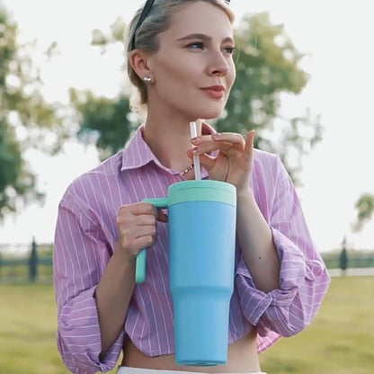 Thermobecher 1180ml Edelstahl Kaffeebecher Trinkbecher To Go Himmelblau