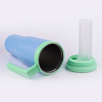 Thermobecher 1180ml Edelstahl Kaffeebecher Trinkbecher To Go Himmelblau