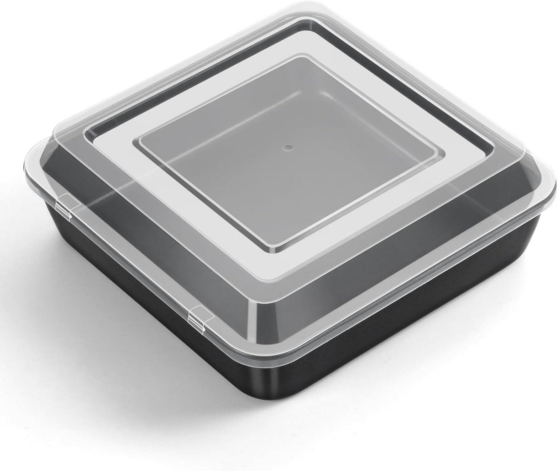 Quadratische Kuchenform mit Luftdichtem Deckel Antihaft Backform 21 x