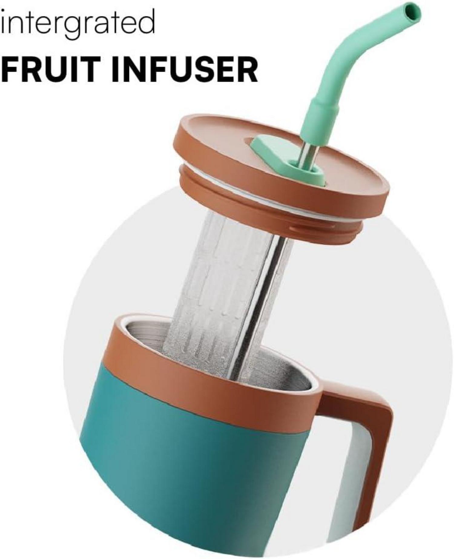 LoFone 1180 ML Thermobecher Edelstahl Kaffeebecher to Go Trinkbecher Gelb