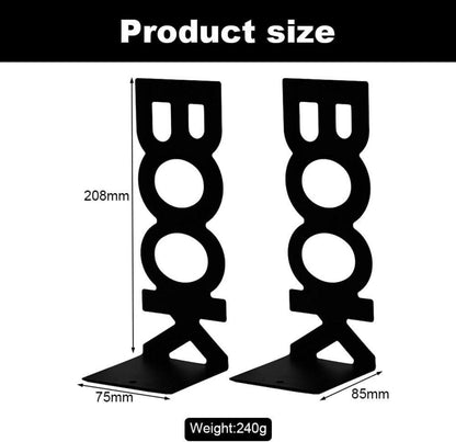 Buchstütze Metall Bookends 4er Set schwarz Bücherhalter deco